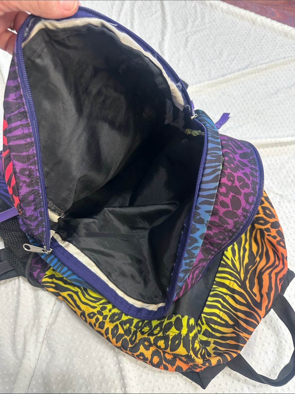JANSPORT Rainbow Animal Print Large Baackpack - Picture 7 of 10